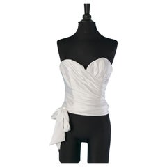 Bustier blanco con cinturón de tela ALEXANDRE VAUTHIER Nuevo