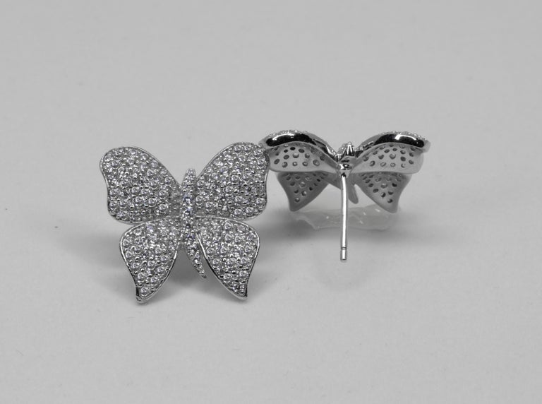 WHITE BUTTERFLY ORCHID EARRINGS