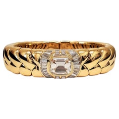 BVLGARI Bracelet jonc jaune avec diamants