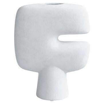 White C-Shape Danish Design Vase, China, Contemporary
