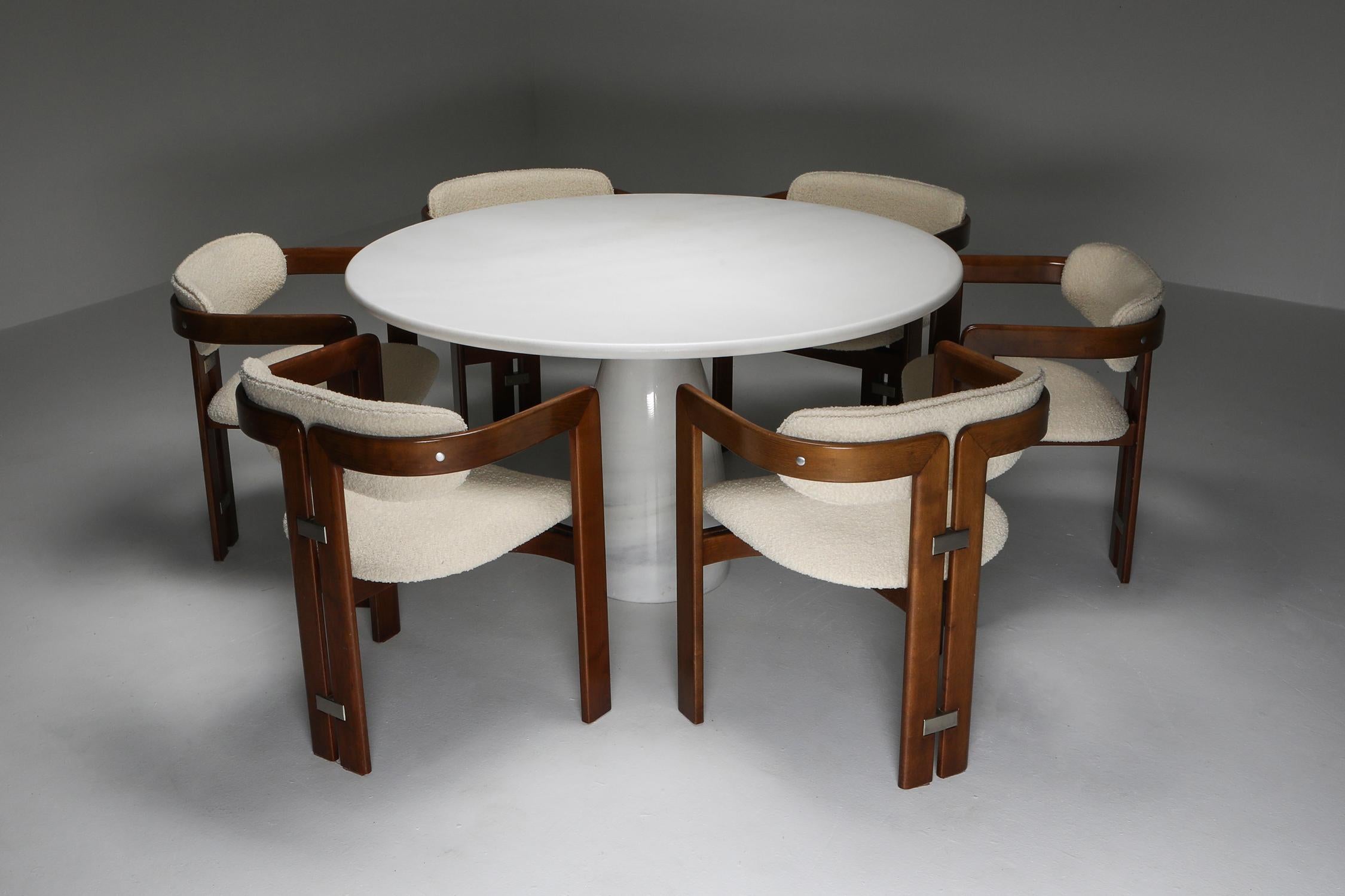 Post-Modern White Calacatta 'Finale' Marble Dining Table by Peter Draenhert