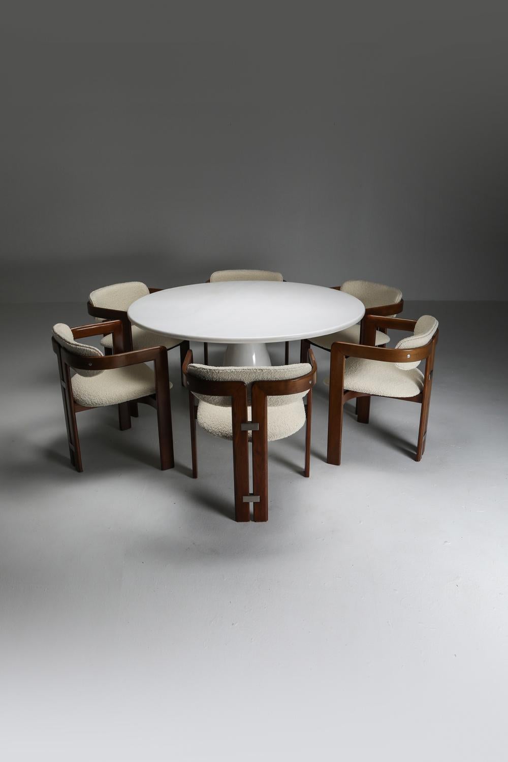 German White Calacatta 'Finale' Marble Dining Table by Peter Draenhert