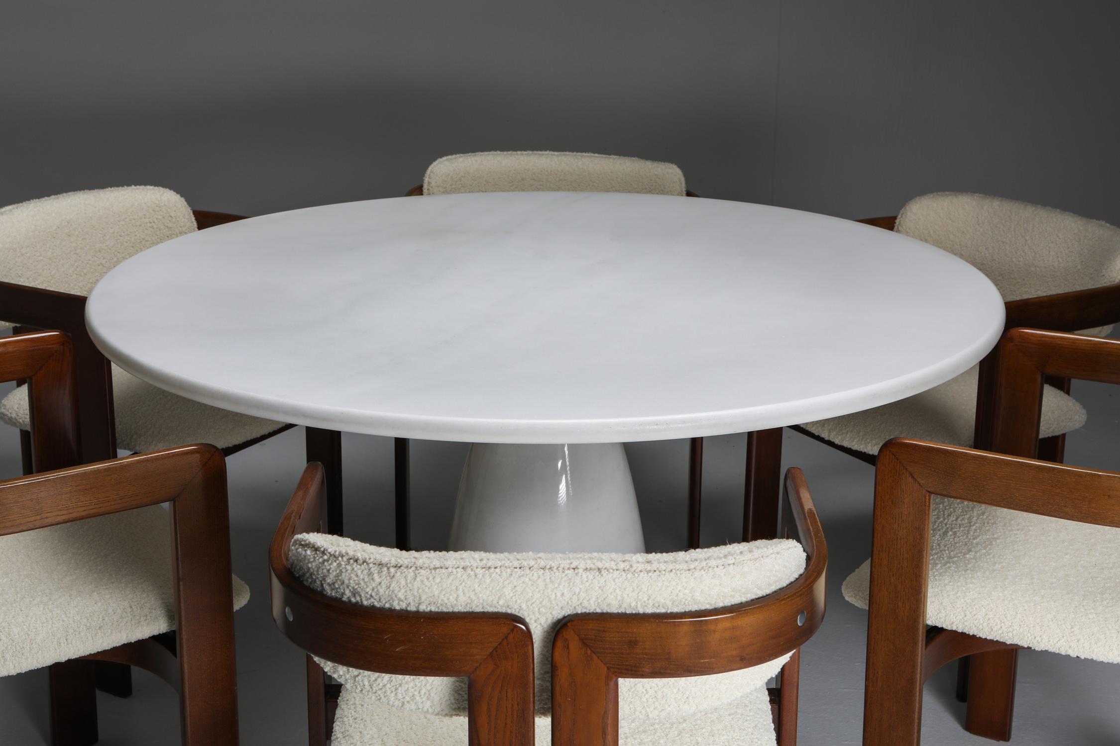 20th Century White Calacatta 'Finale' Marble Dining Table by Peter Draenhert