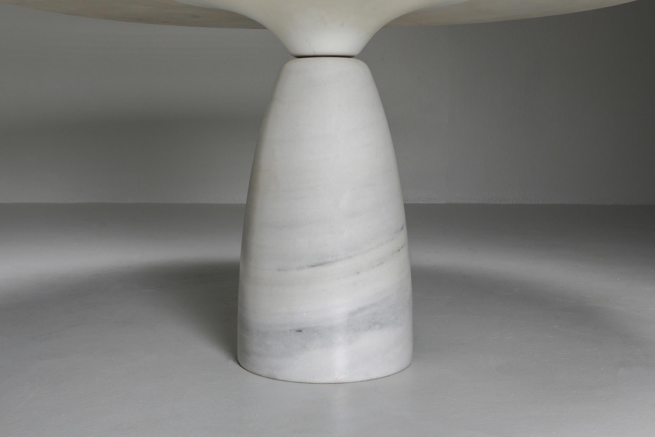 White Calacatta 'Finale' Marble Dining Table by Peter Draenhert 3