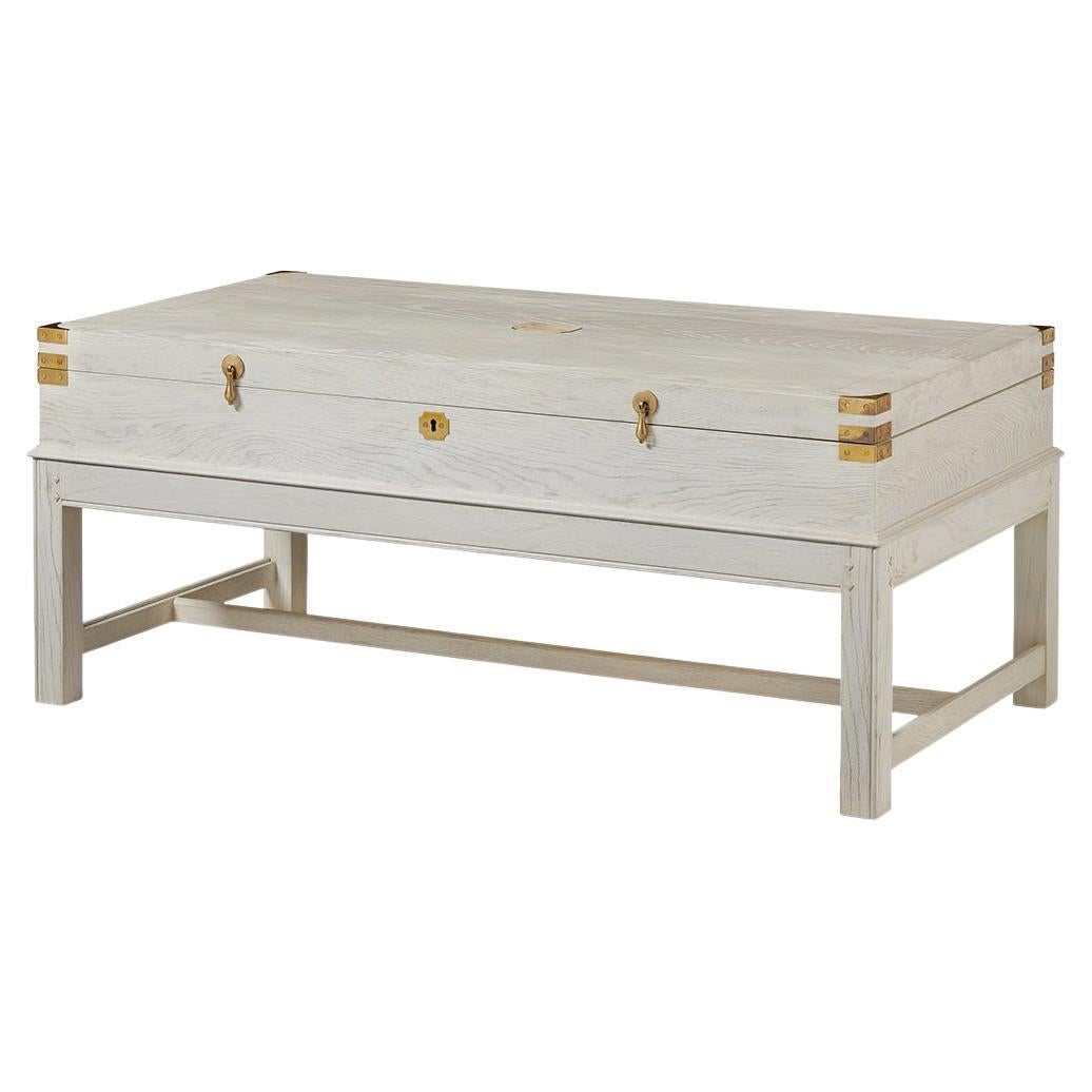 White Campaign Coffee Table