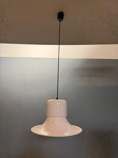 White 'Campana' Hanging Lamp by Joe Colombo for Stilnovo, Italy 1970s