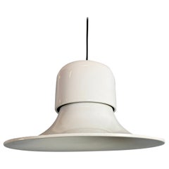 White 
Campana
 Hanging Lamp by Joe Colombo for Stilnovo, Italy 1970s
