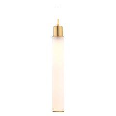 Candela bianca 1, 2" Dia x 14" H, Ciondolo in vetro soffiato di Shakuff