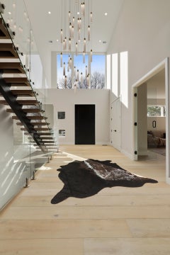 White Candle 19 Blown Glass Chandelier for Foyer or Entryway by Shakuff