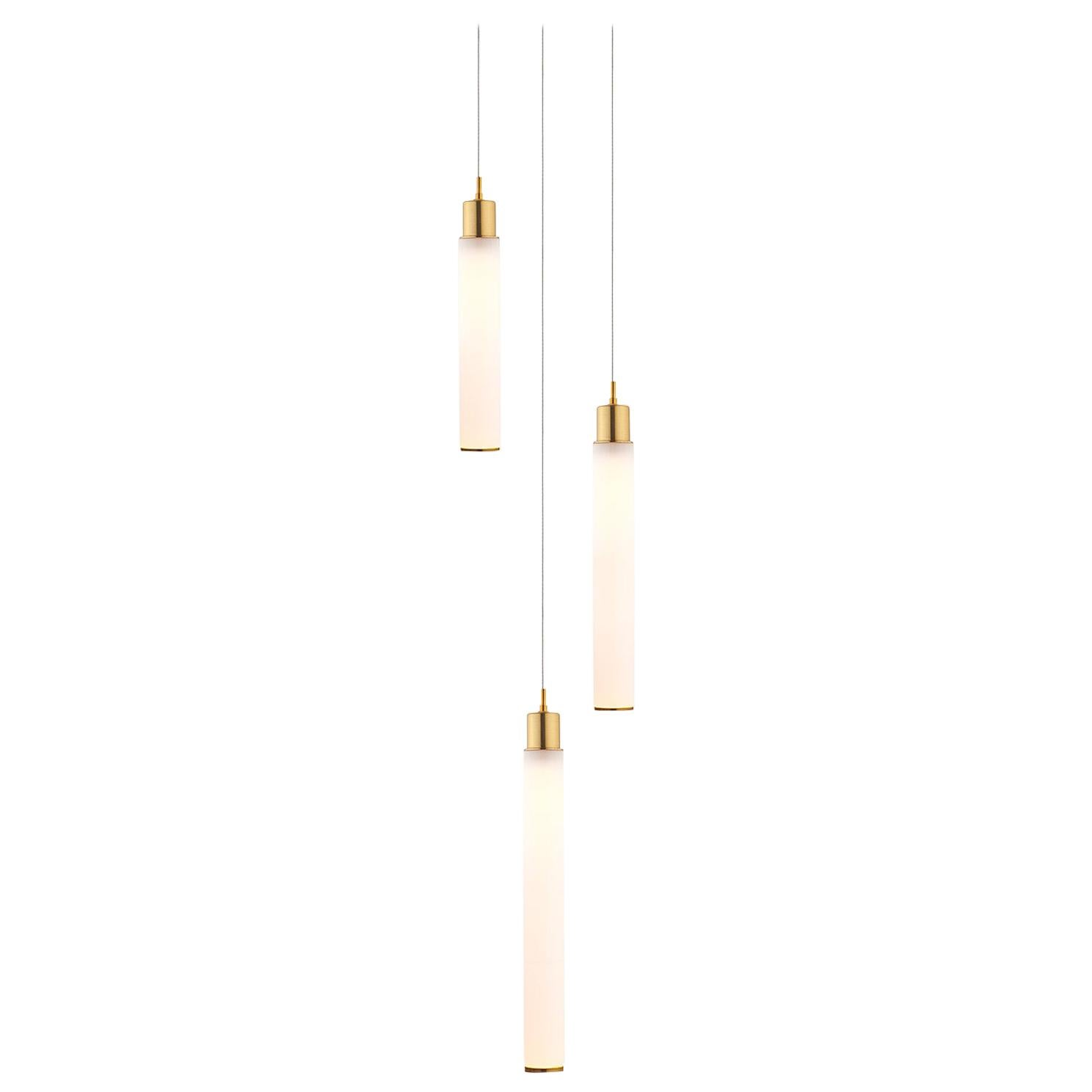 White Candle 3, Blown Glass Pendant Bedside Chandelier by Shakuff