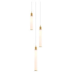 White Candle 3, Blown Glass Pendant Bedside Chandelier by Shakuff