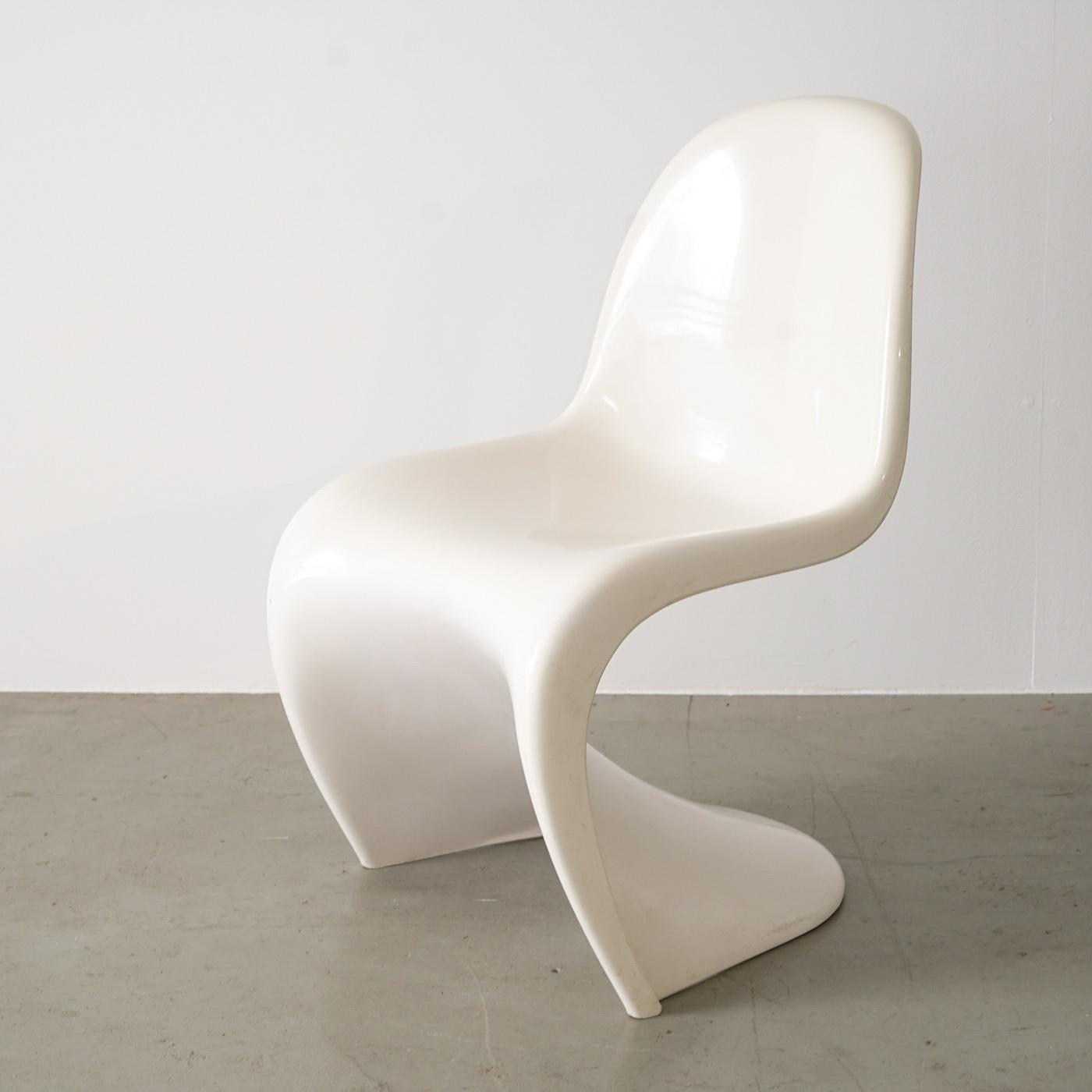 American White Cantilevered S Chair by Verner Panton for Herman Miller, 1972 For Sale