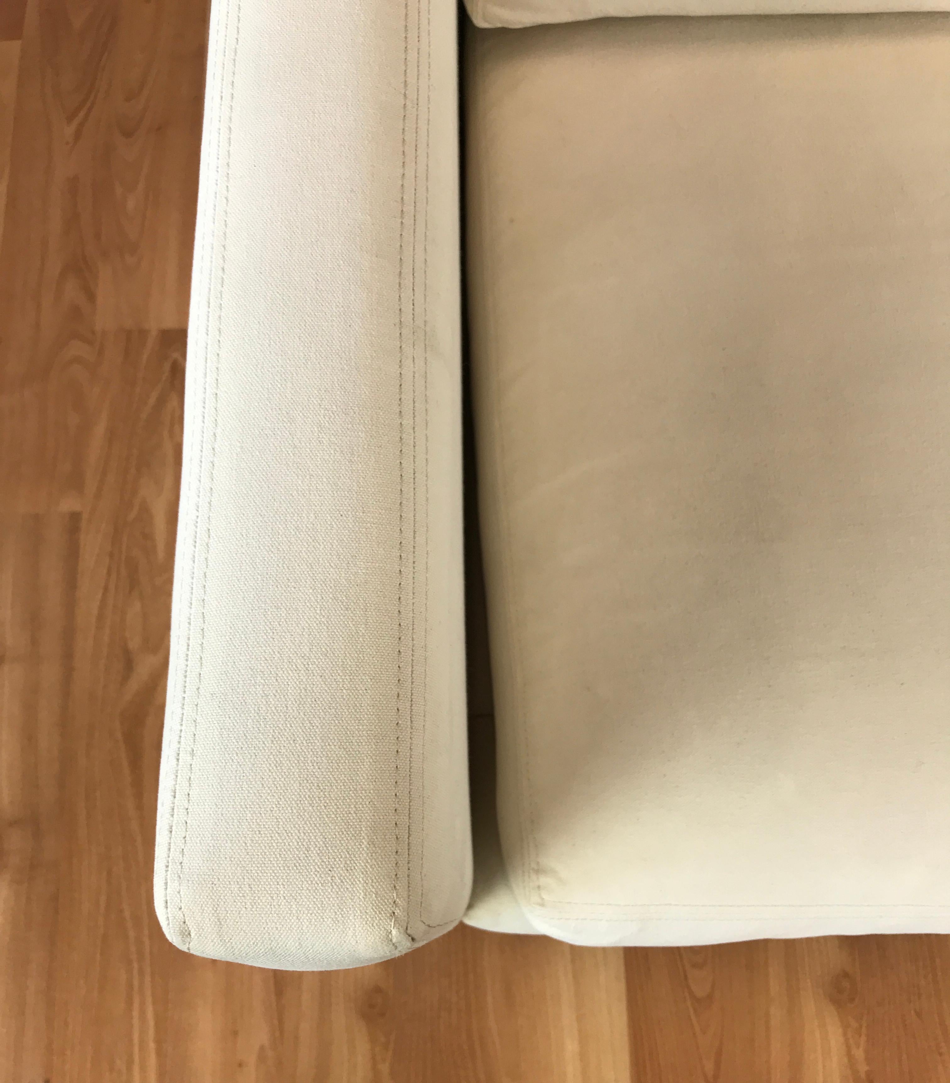 Charles Pfister for Knoll Settee in Off-White Canvas 6
