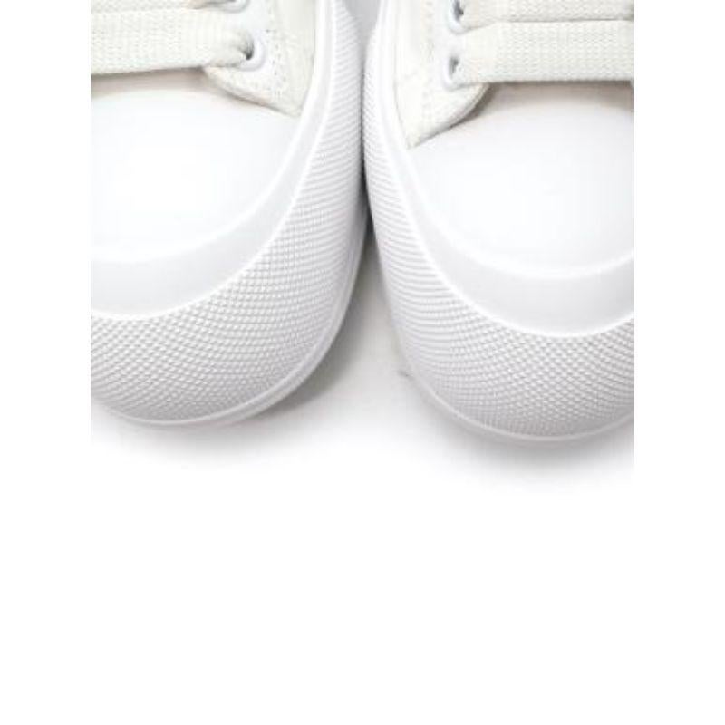 Men's White canvas Deck sneakers For Sale