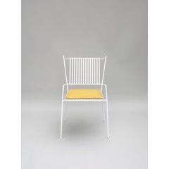 White Capri Chair with Seat Cushion by Cools Collection