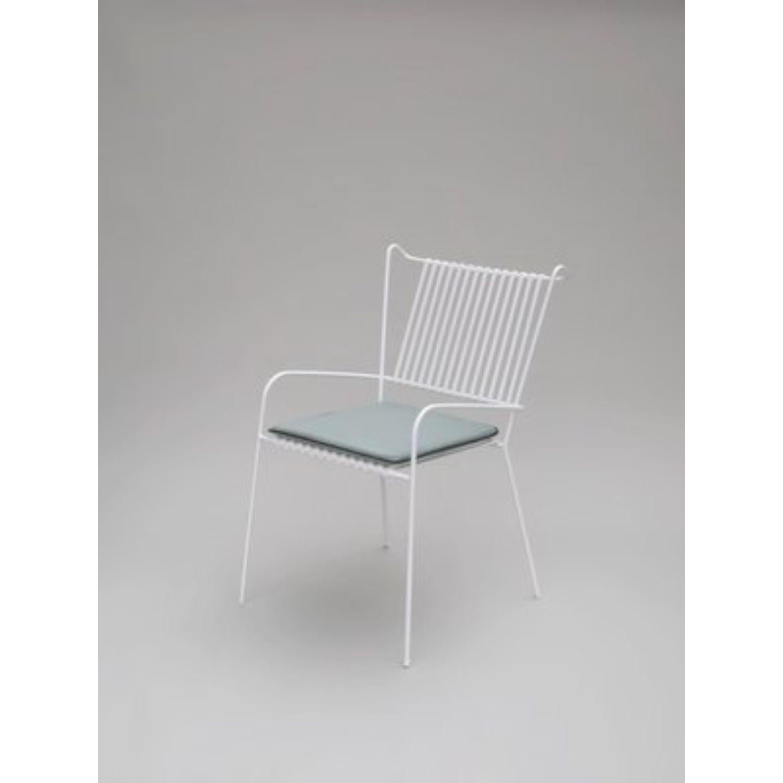 Post-Modern White Capri Chair with Seat Cushion by Cools Collection For Sale