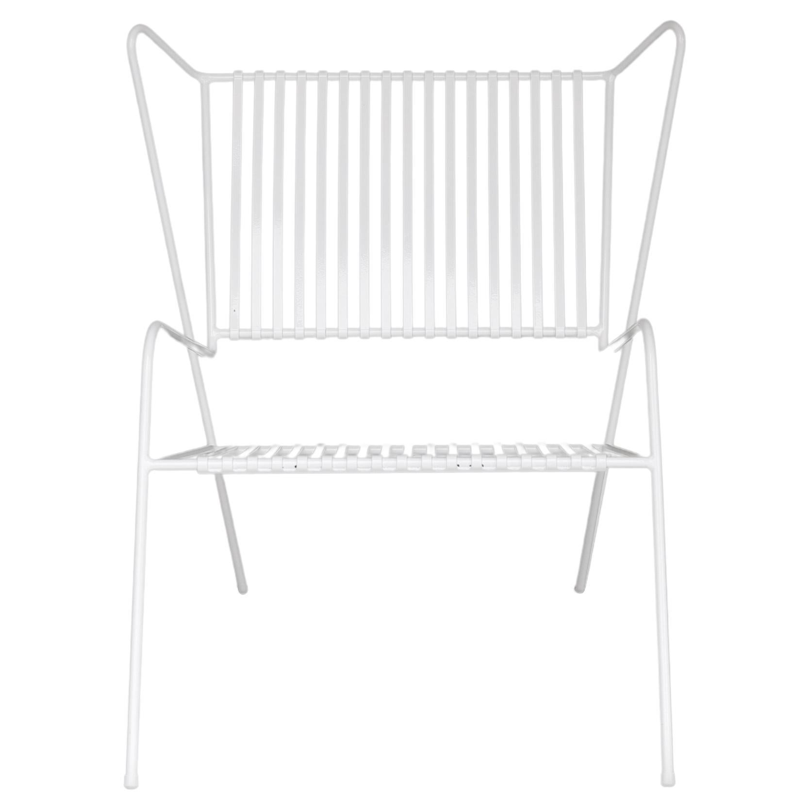 White Capri Easy Lounge Chair by Cools Collection