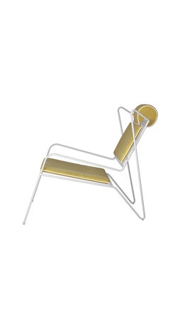 White Capri Easy Lounge Chair with Back and Seat Cushions by Cools Collection