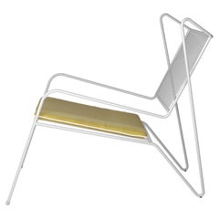 White Capri Easy Lounge Chair with Seat Cushion by Cools Collection