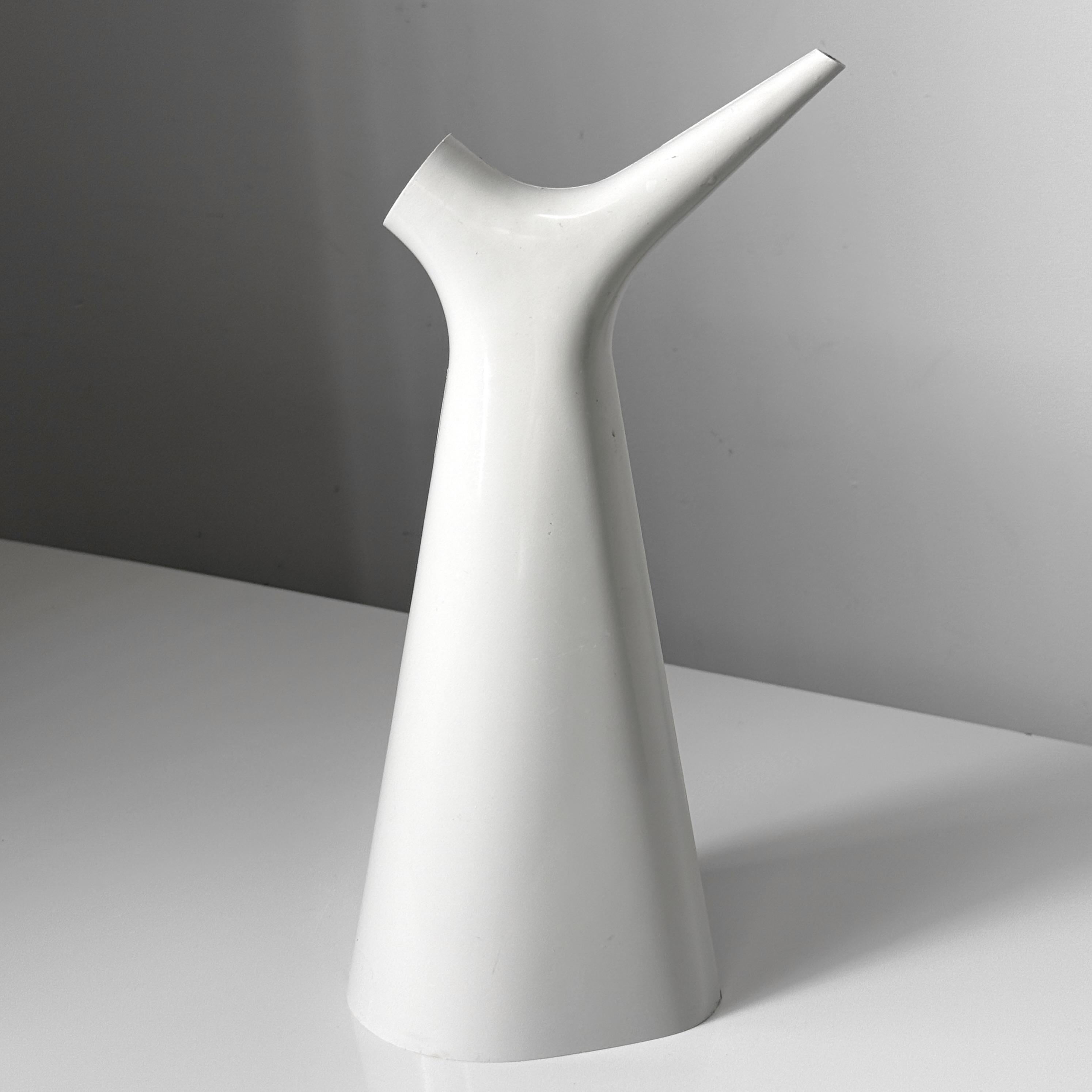 Mid-Century Modern White Carl-Arne Breger Modernist Watering Can Vessel for Gustavsberg Sweden 1959 For Sale