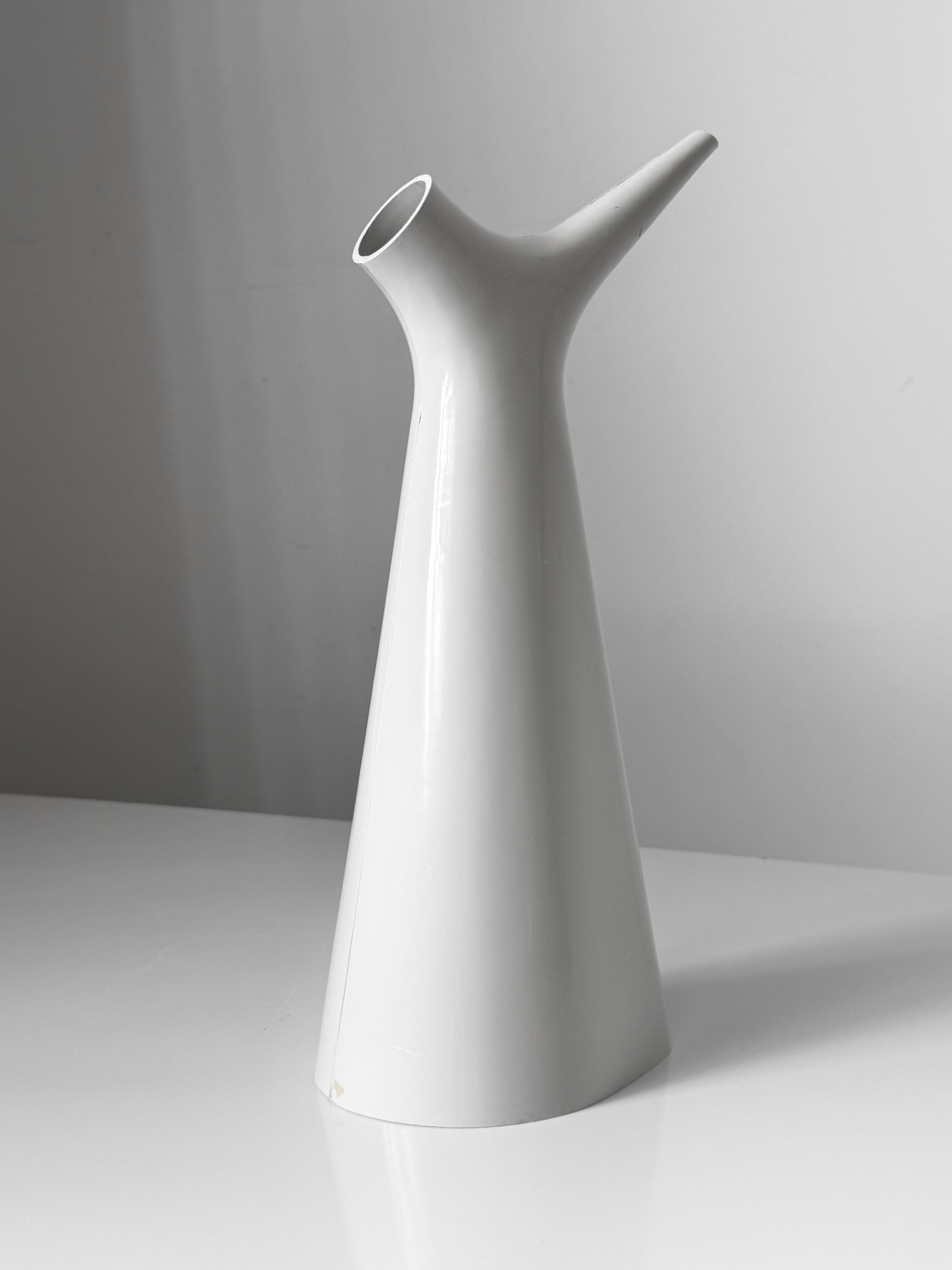 Swedish White Carl-Arne Breger Modernist Watering Can Vessel for Gustavsberg Sweden 1959 For Sale