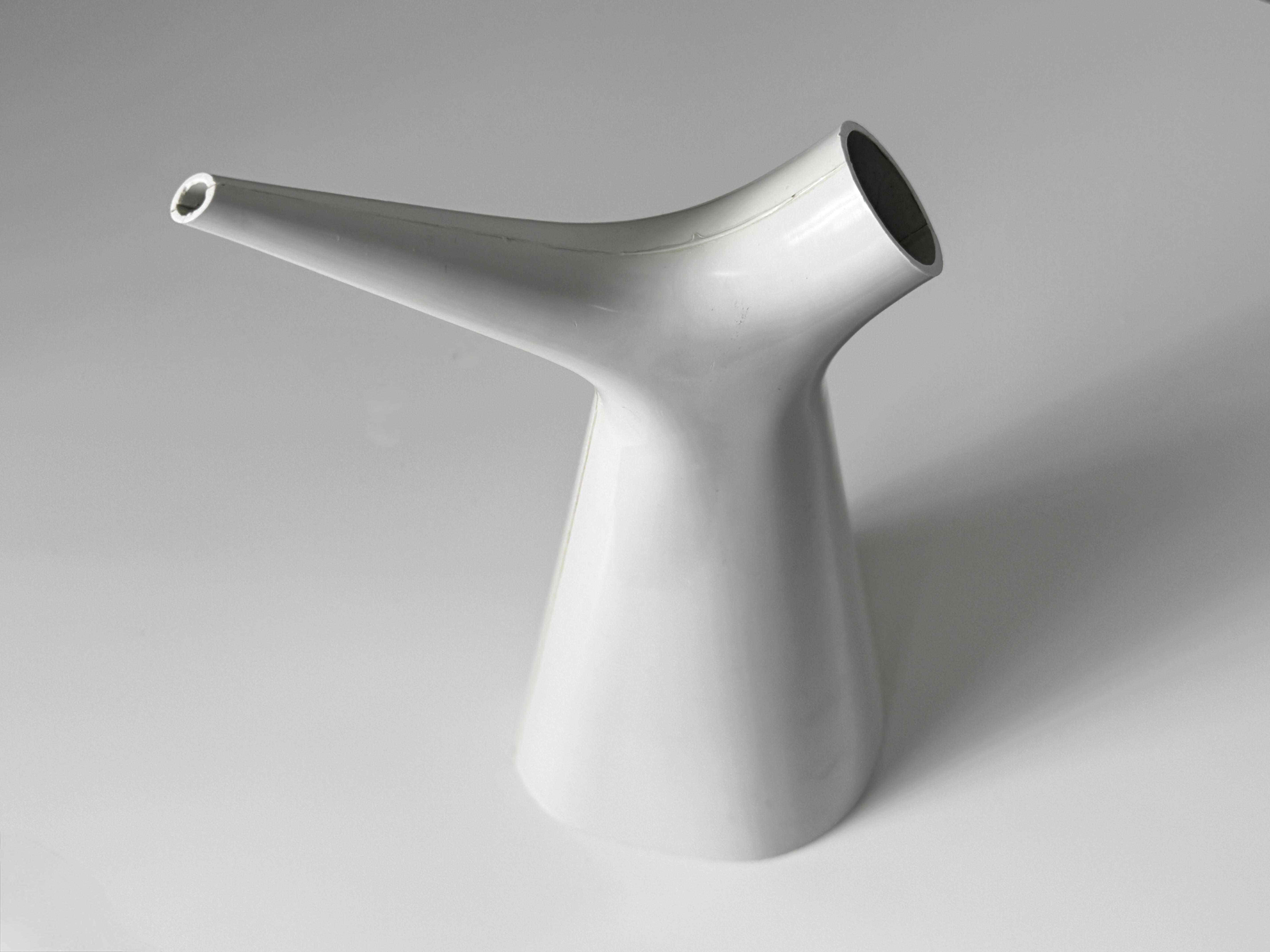 White Carl-Arne Breger Modernist Watering Can Vessel for Gustavsberg Sweden 1959 In Good Condition For Sale In Troy, MI