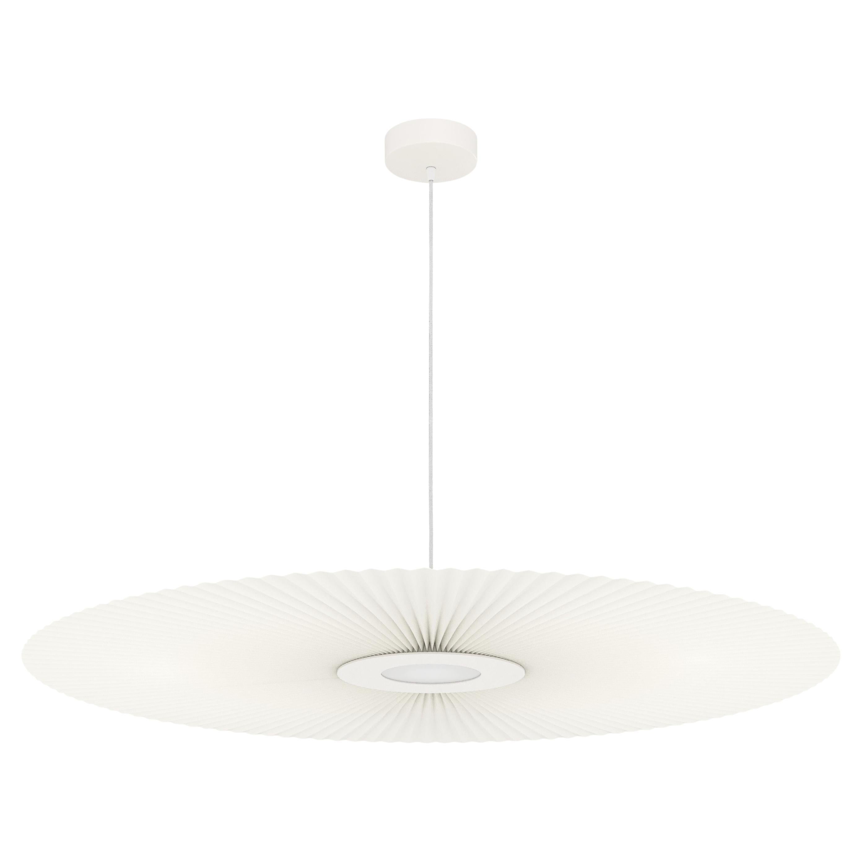 White Carmen Pendant Lamp L 120 by HARTO