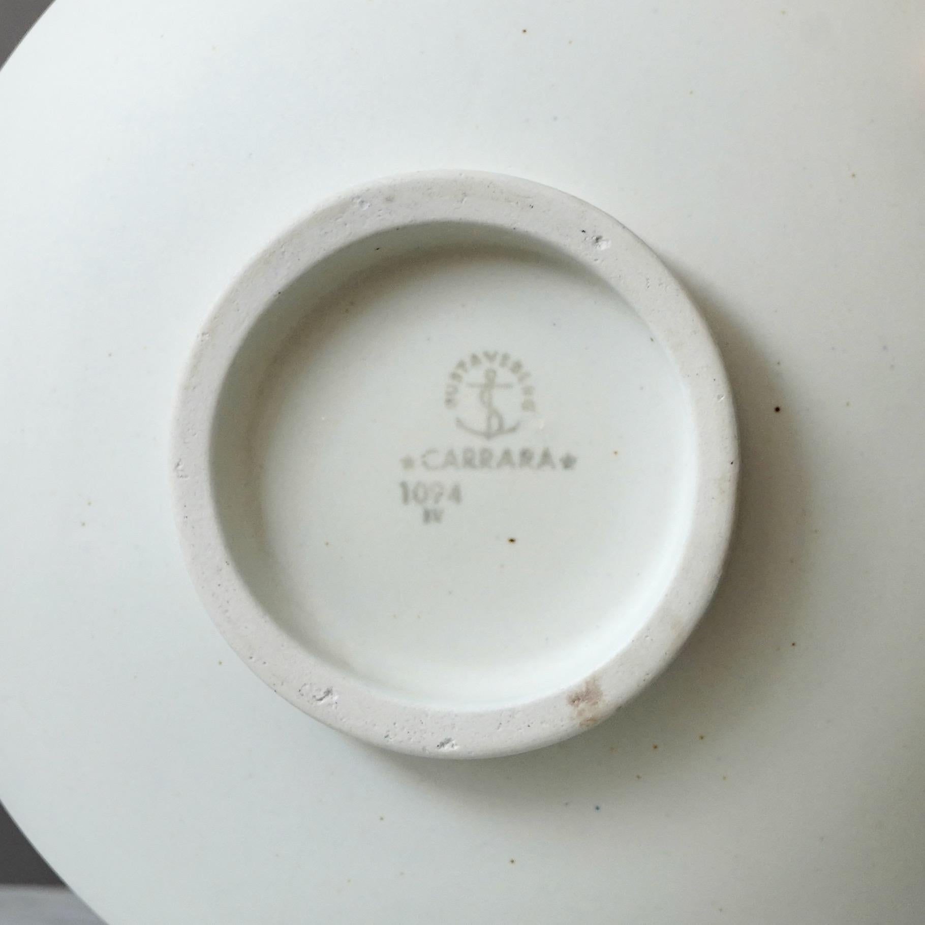 Ciotola con piede in Whiting 'Carrara' di Wilhelm Kage per Gustavsberg, Svezia, anni '30 in vendita 2