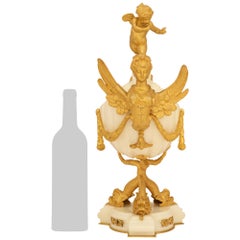 white Carrara marble and Ormolu centerpiece