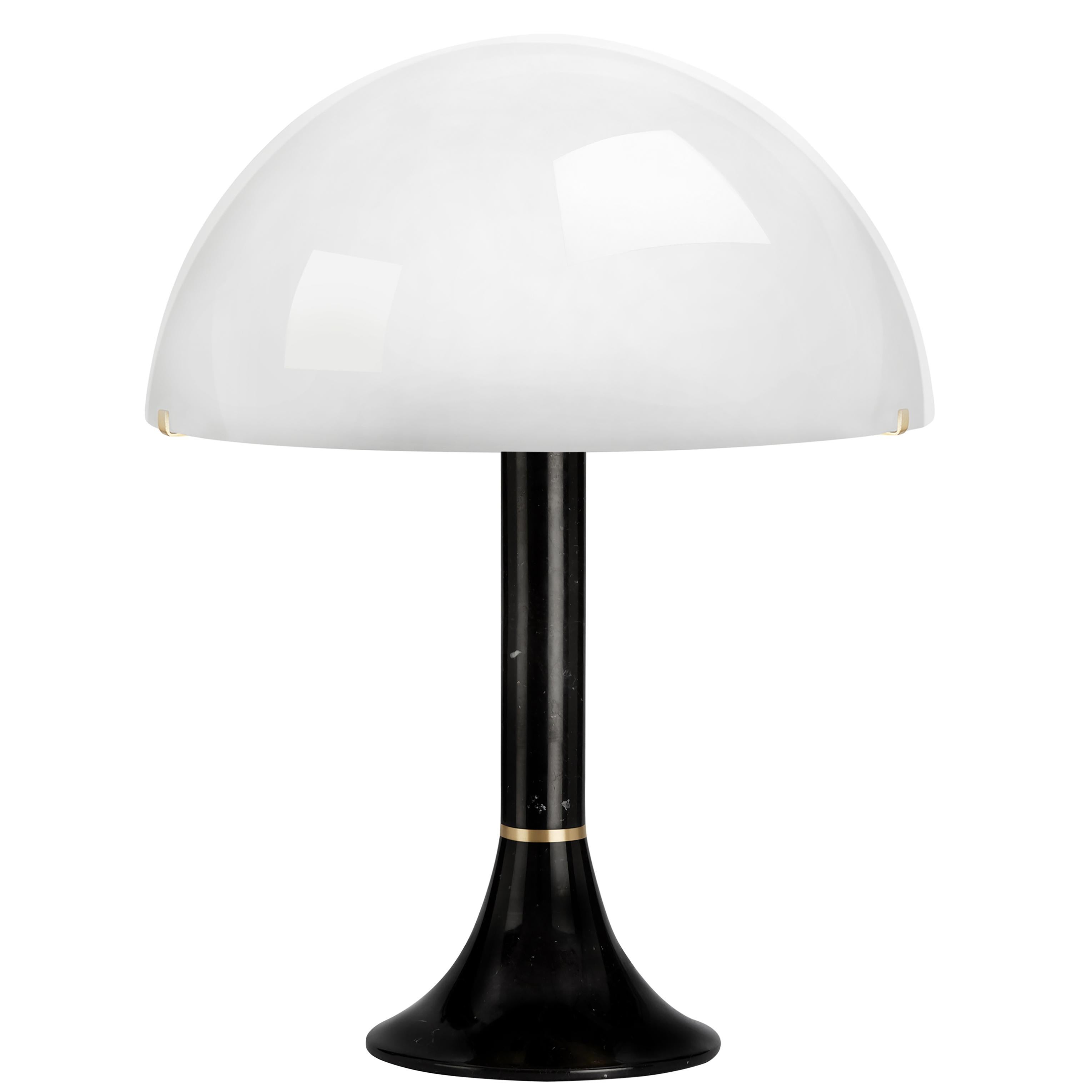 British White Carrara Marble Bloomsbury Table Lamp by CTO Lighting