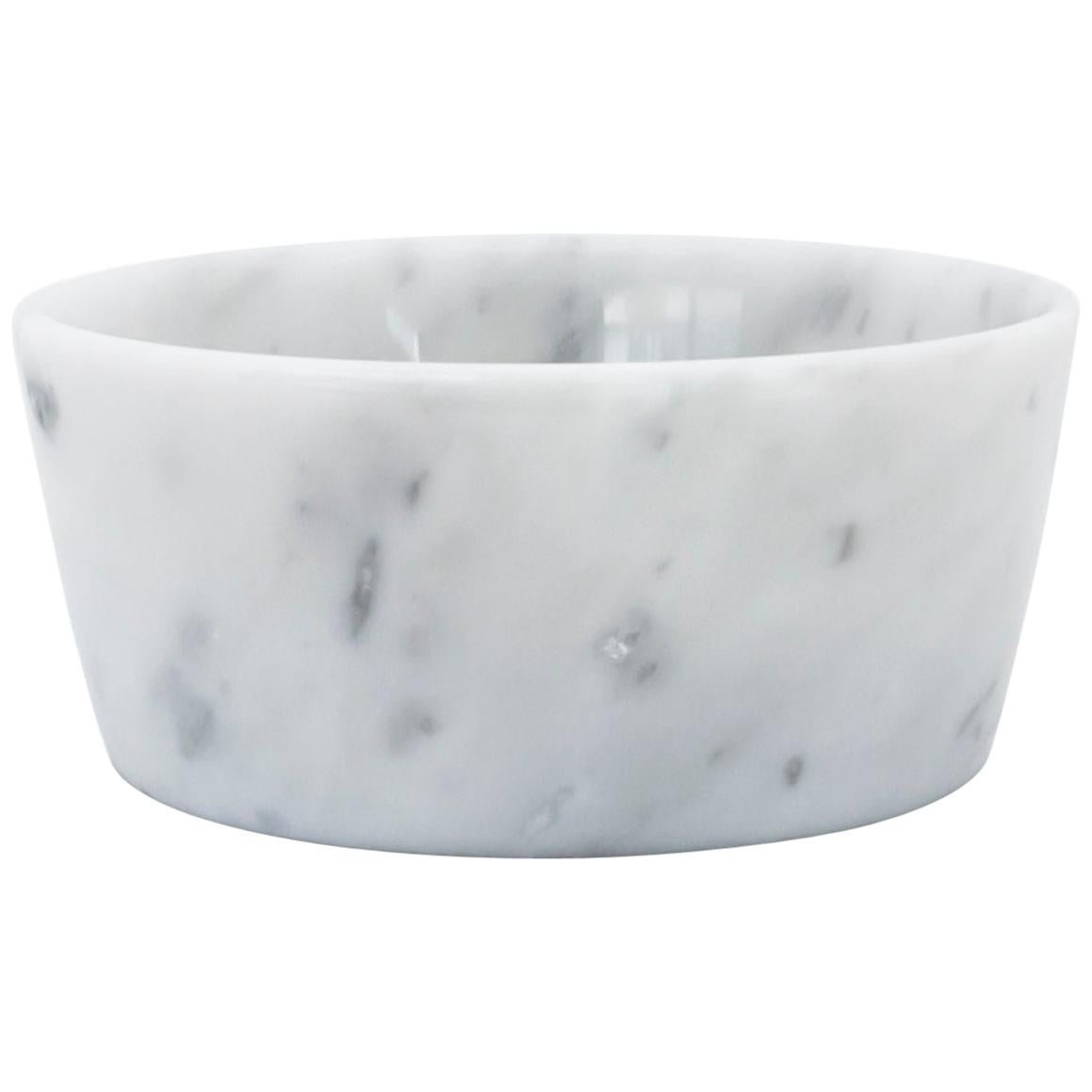 White Carrara Marble Cats and Dogs Bowl