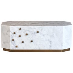 White Carrara Marble Coffe Table