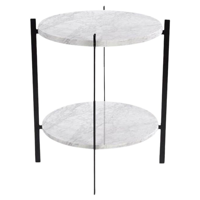 Table de canapé en marbre blanc de Carrare par OxDenmarq