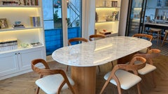 White Carrara Marble Dining Table - White Marble Dinner Table