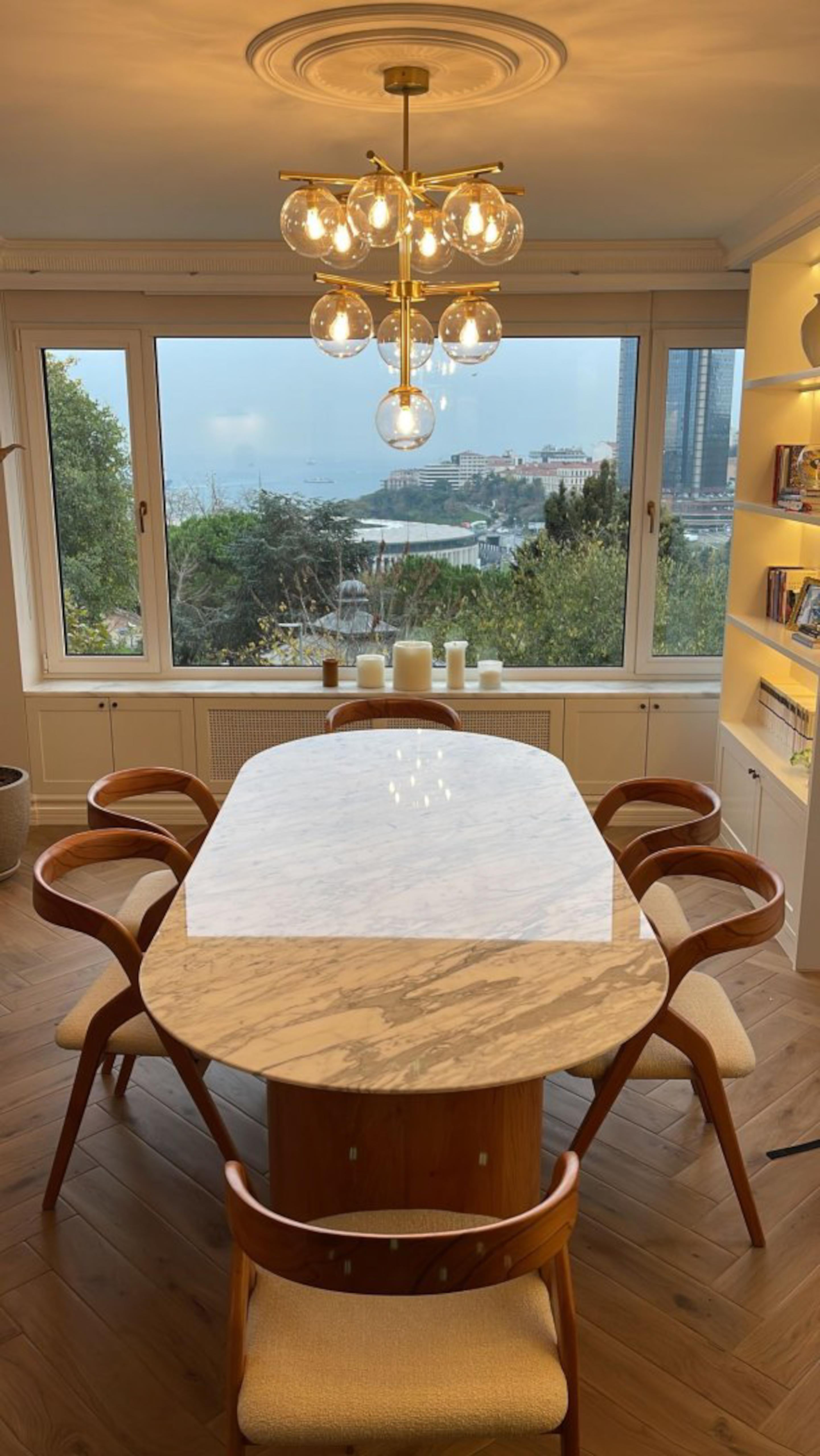 Pietra Tavolo da pranzo in marmo bianco di Carrara - Tavolo da pranzo in marmo bianco in vendita