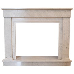 White Carrara Marble Fireplace Surround / Mantel by Element&Co