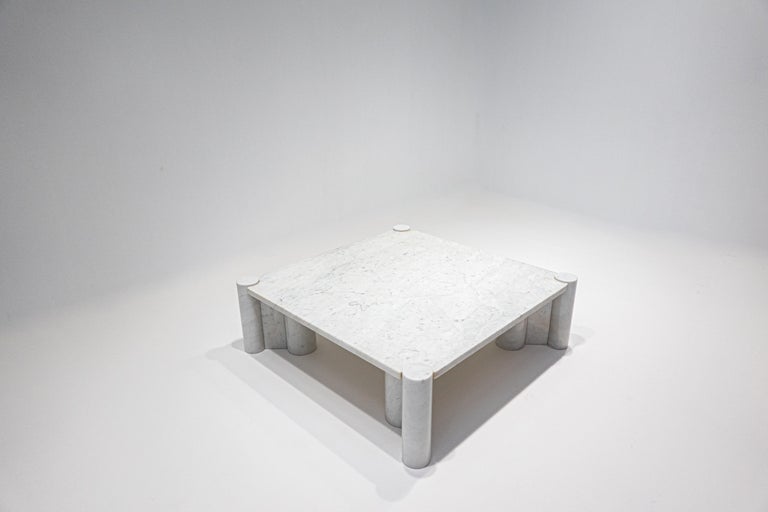 Mid-20th Century White Carrara Marble Jumbo Coffee Table by Gae Aulenti for Knoll Inc, 1960s