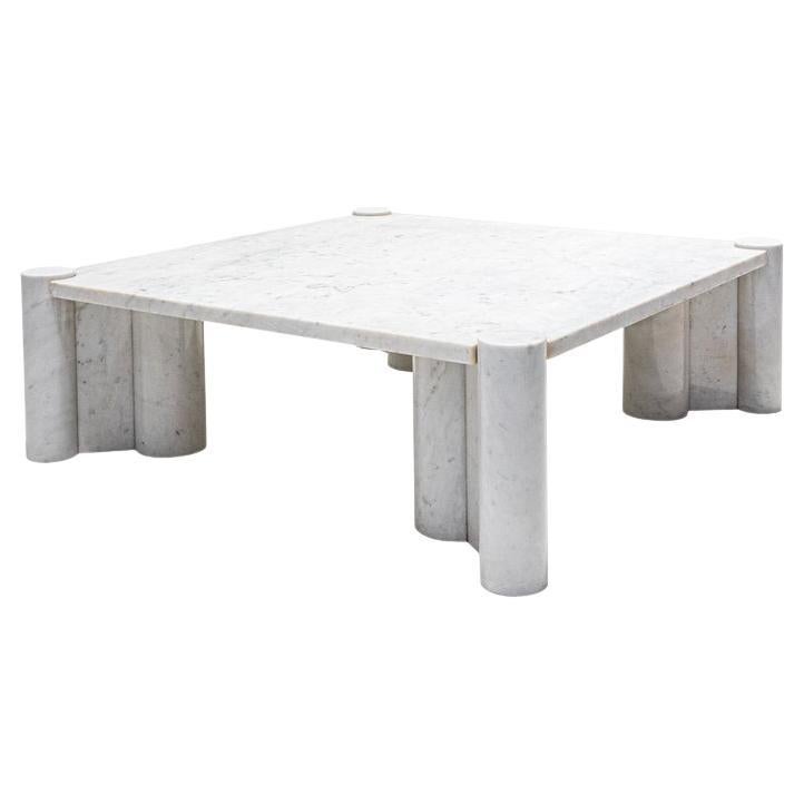 White Carrara Marble Jumbo Coffee Table by Gae Aulenti for Knoll Inc, 1960s For Sale