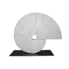 Escultura de mármol blanco de Carrara de Angelo Mangiarotti para Skipper, años 80