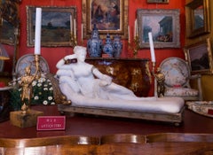 White-Carrara Marble Sculpture, Pauline Bonaparte Borghese, circa 1850-1860