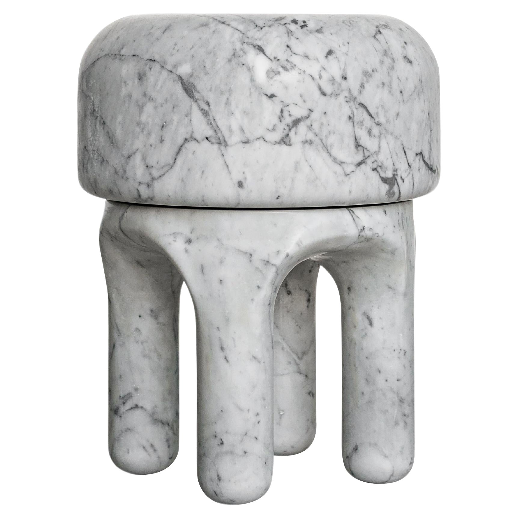 Table d'appoint en marbre blanc de Carrare - The Collective Italian Design, sculpture en marbre