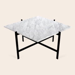 White Carrara Marble Square Deck Table by OxDenmarq