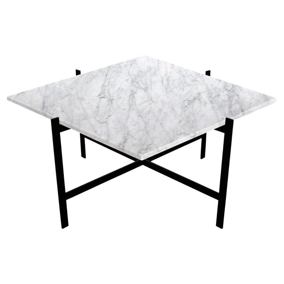 White Carrara Marble Square Deck Table by OxDenmarq For Sale