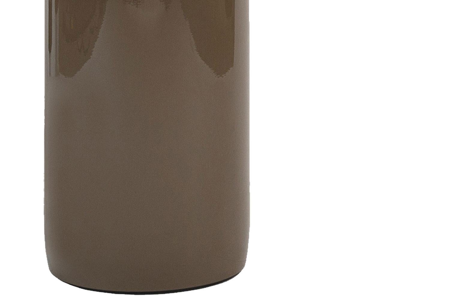 Modern White Carrara Oval Marble-Top with Lacquered Base Side Table, B&B Italia