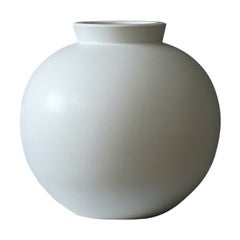 White 'Carrara' Vase by Wilhelm Kage for Gustavsberg, Sweden, 1930s