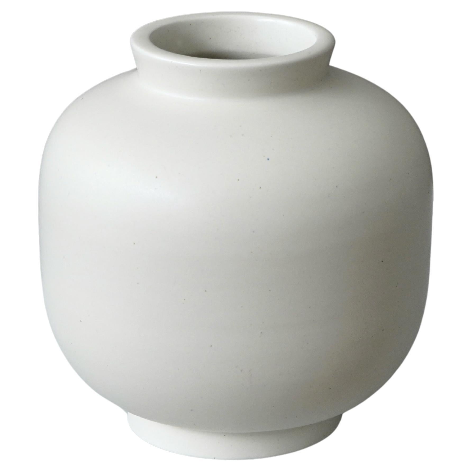 White 'Carrara' Vase by Wilhelm Kage for Gustavsberg, Sweden, 1930s