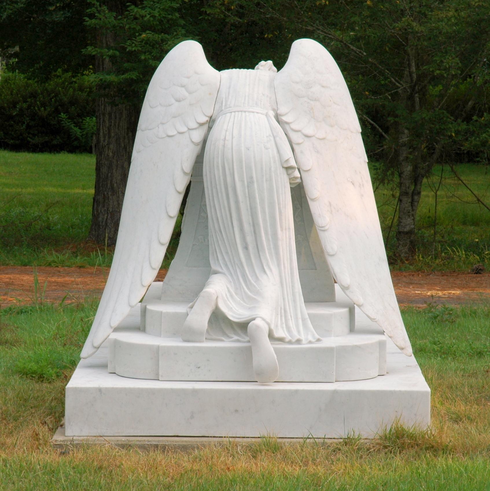 angel of grief garden statue