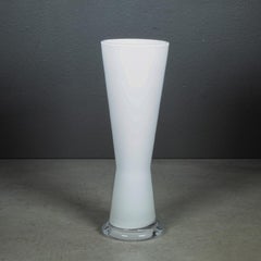 White Cased Orrefors Vase, Signed, Sweden