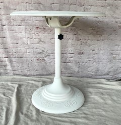 White Cast Aluminum Patio Table