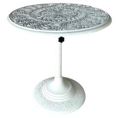 Table de patio en aluminium moulé blanc